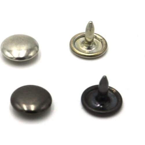 Spike Leather 100set Special Offer 2017 New Metal Nail Textile Accessories Circular Rivet 9.5mm Double Silver Gun black