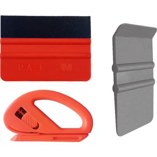 3PCS Vinyl Wrap Film Install Squeegee Car Paint Scraper Cutter Knife Auto Car Sticker Styling Wrapping Tool Car Accessories K127