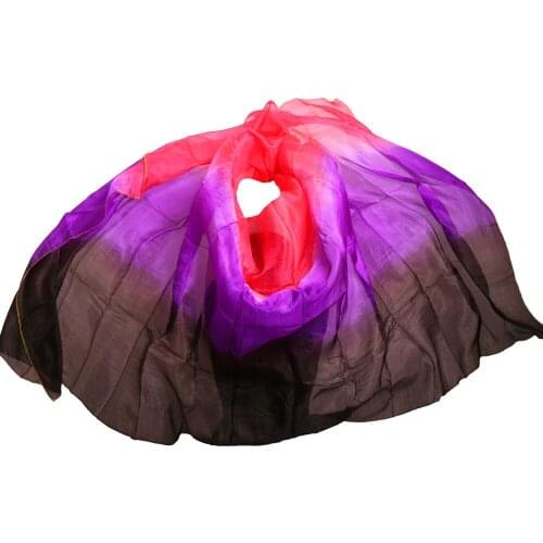 New design 100% real silk belly dance vei women Performance dancing Accessories veils wholesale Size and color can be customized