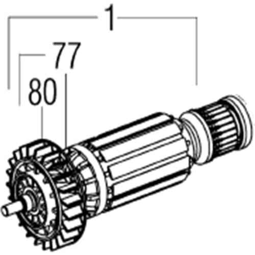 220-240V Armature Rotor FOR METABO GE710Compact AntriebsmotorIK FME737 OFE738 310010610