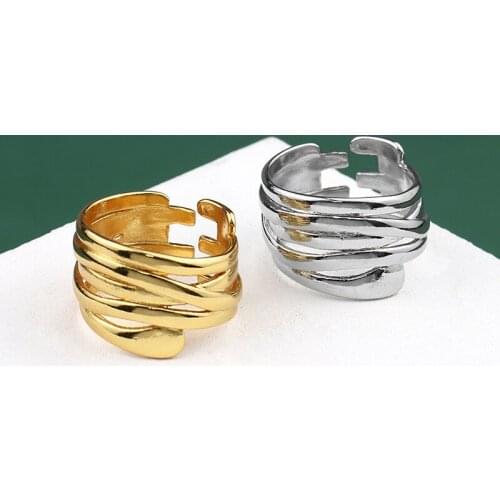 Creative Multi-Layer Rings For Women Irregular Winding Open Finger Ring Jewelry Girls Female