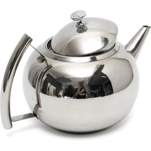 1500ml/2000ml Sliver Kettle With Strainer Stainless Steel Teapot Polish Fashion Durable Coffee Cold Water Pot Home Tea Tool