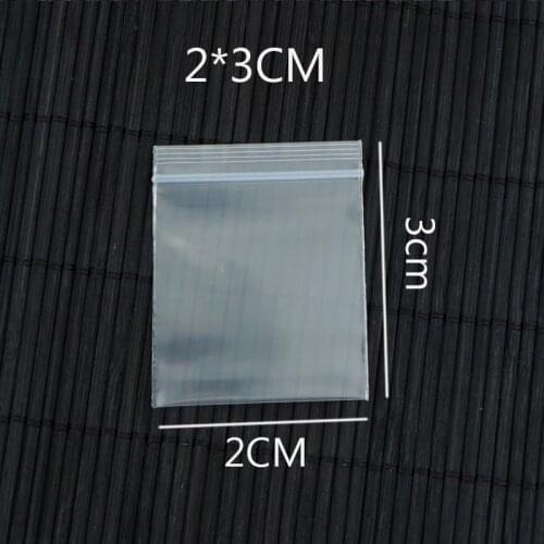 2cmx3cm /0.9inch x 1.2inch Wholesale 100Pcs Transparent Jewelry Pill Pearl Powder Hermetic Bag Zip Lock Plastic Packaging Bags