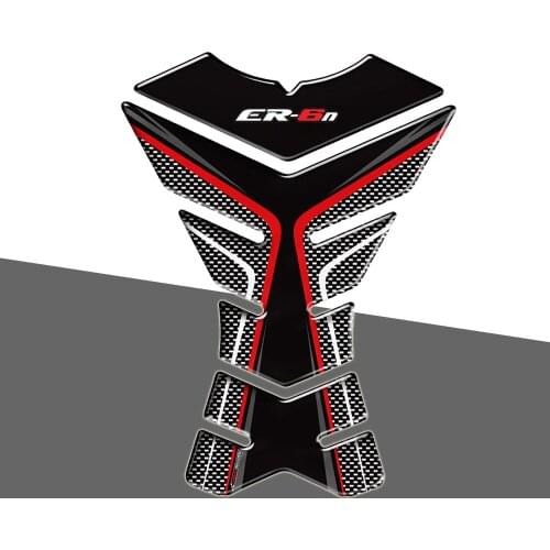 3D Carbon-look Motorcycle Tank Pad Protector Decal Stickers Case for Kawasaki ER6N ER-6N Tank