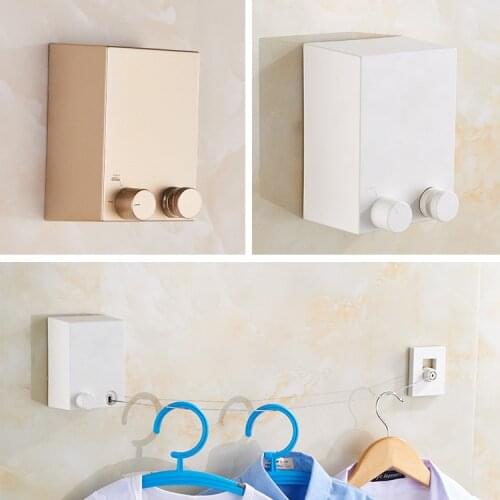 4.2m Punch-free retractable clothesline invisible hotel balcony indoor retractable stainless steel wire drying rack