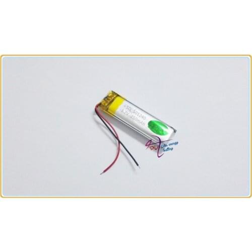 501240 250mah polymer li battery 3.7V digital batteries, lithium batteries