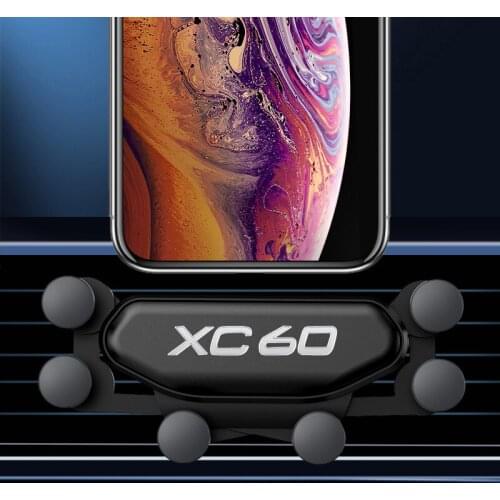 Car mobile phone holder Gravity sensor mobile phone holder stable fixing bracket for Volvo XC60 2005-2019