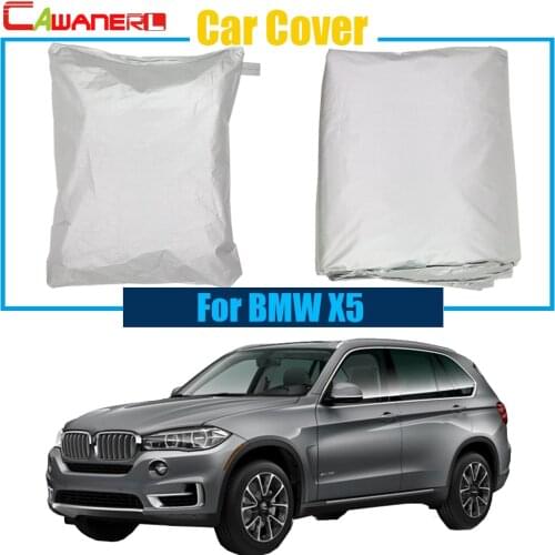Cawanerl Free Shipping ! Car Cover Rain Snow Sun Resistant Cover Sun Shield Cover Anti-UV Dustproof For BMW X5