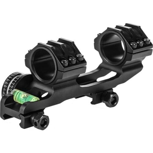 One Piece Scope Mounts 30mm/1 inch Dual Rings Bubble Level Angle Adapter Picatinny Rail Optical Rifle Scope Mounts Accessories