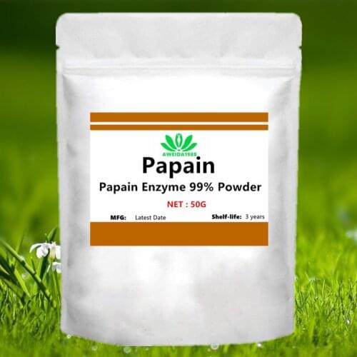 50-1000g Pure Papain Powder,Papain enzyme,anti-inflammatory,digestive enzyme,dissolves fat and softens skin,treat gastric ulcer
