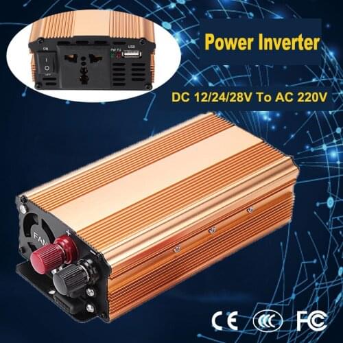 DC 12/24/48V To AC 220v LED 3000W Pure Sine Wave Power Inverter Reverse Polarity Protection