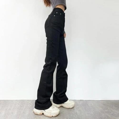 New High Waist Denim Female Wide Leg Jeans For Women Straight Pants Mom Jeans Full Length Trousers Vintage Streetwear