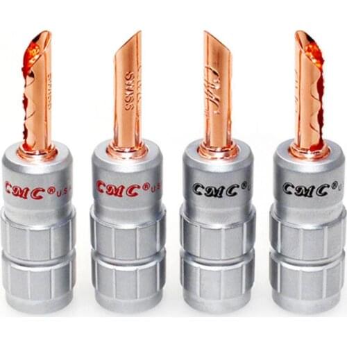 Hifi Brass Banana BFA Male Plug Jack 4mm Screw Wire No Soldering Connector Gold Plated Audio Speaker Cable banana connector