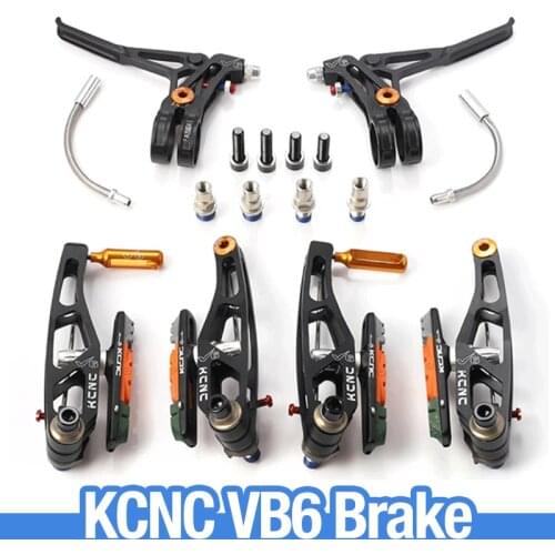 KCNC V6 VB6 Fully Matchine CNC Mountain FOLD Bike V Brake Levers And Calipers Bicycle Rim Brake Set With Levers Lightweight 340g