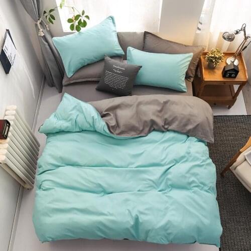 40American style bedding set Dark green + gray King Queen Full single size Bed linen duvet cover+Bed sheet+Pillowcase