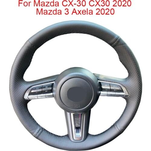 Customized Original Car Steering Wheel Cover For Mazda CX-30 CX30 2020 Mazda 3 Axela 2020 Leather Braid For Auto Steering Wheel