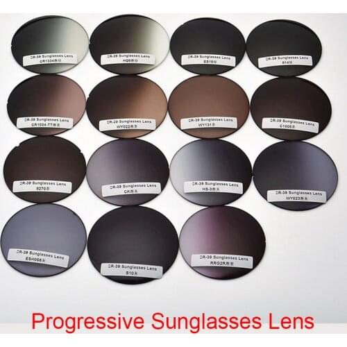 Prescription Progressive Sunglasses Lens 1.56 1.61 1.67 (ADD +0.5~+4.00) Optical Graduation Myopia Hyperopia Reading Glasses