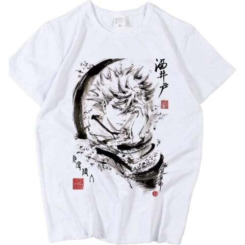 New ID:INVADED Sakaido cosplay t-shirt Anime Ink painting men t shirt summer cotton Tees Tops