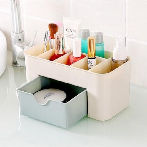 Plastic Cosmetic Storage Box Drawer Organizer Divider Makeup Jewelry Drawer Rangement Cuisine Home Storage Drawers