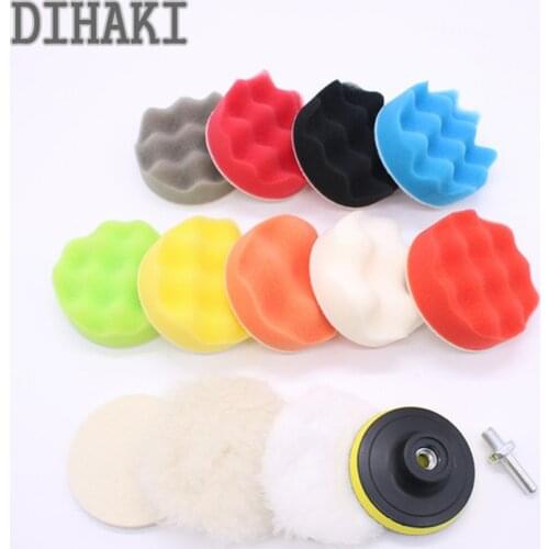 14pcs/set 3 inch Car Wash Wax Polish Pad Polishing Sponge Kit For Car Polisher Buffer Car Beauty Polishing Waxing Glaze Tool Set