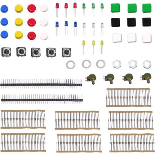 1 sets Handy Portable Resistor Kit/Starter Kit UNO R3 LED potentiometer tact switch pin header