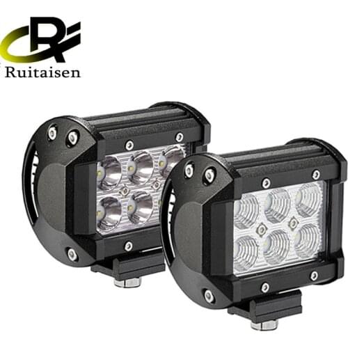 Ruitaisen-4 Inch 18W Spot Beam 12V 24V Off Road Car Led Work Light For Truck Boat Suv Atv 4x4 Led Car Bar 6000K Bar