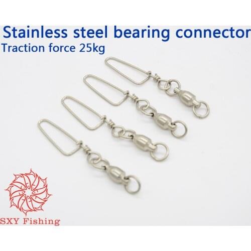 SXY FISHING Stainless steel Bearing Connector Stainless steel Bearing pin fishing pin Lure pin FISHING TOOLING pull 25kg