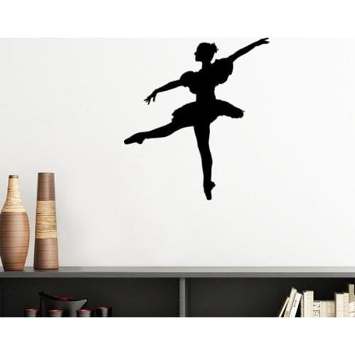 Dance Dancer Ballet Art Sports Silhouette Removable Wall Sticker Art Decals Mural DIY Wallpaper for Room Decal