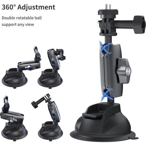 TELESIN New Accessories Car Suction Cup Adapter Window Glass Mount For Gopro Hero9 8 7 6 5 Black Hero 4 3 5s sj Xiaomiyi for DJI