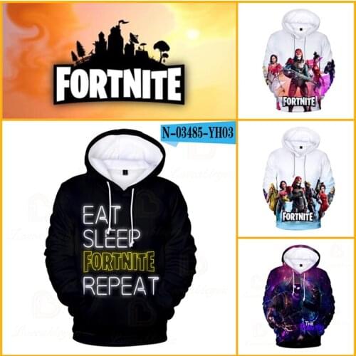 Men and Women Boys Girls 3D Hoodie Jacket Fortnite Victory Cartoon Tops Teen Clothes Kids Hero Game Jacket Sudaderas Tops