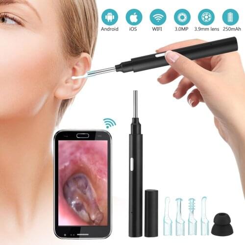 Intelligent Visual Ear Picking Stick Wireless Smart Otoscope 3.9mm Visible Ear Endoscope Electric Ear Scoop Earwax Removal Tool