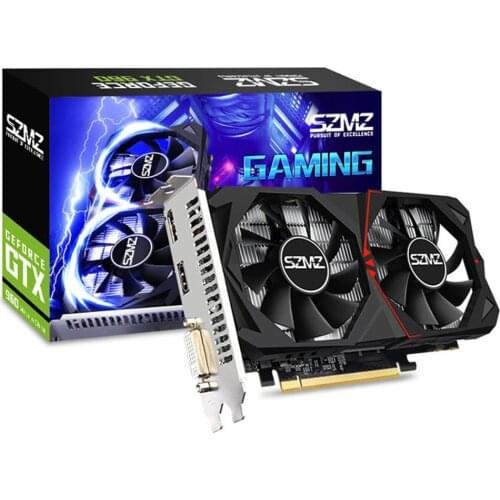 Video Card Graphics Card RTX GXT 128 Bit GPU DVI with Two Axial Fans Cooling Active Fan Control Freeze Fan for Gaming Computer