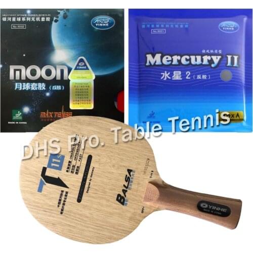 YINHE Galaxy T-11+ T11S Blade with Moon Factory Tuned and Mercury II Rubbers shakehand long handle FL