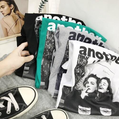 2021 Summer Womens Clothing T-sleeve Cotton Round Neck White Retro Casual Pretty Printed Pattern Loose Ladies T Shirt Femme