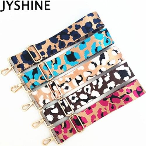 2021 New Leopard Print Widen Color Bag Strap Adjustable Single Shoulder Diagonal Female Bag Belt Long Shoulder Strap Replacement