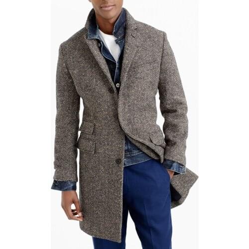 Winter New Woolen Coat Mens Custom Slim Mid-Length England Style Trench Coat Male Thick Jacket Overcoat