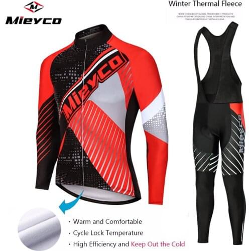 Winter Warm Fleece Racing Suit Men Bicicleta Set Outdoor Sportswear MTB Bike Uniform Cycling Kit Ropa Ciclismo Hombre Invierno