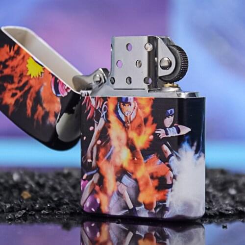 ZORRO Street Fighter Animation Personality Creative Genuine "Naru " Pure Copper Painted Kerosene Lighter