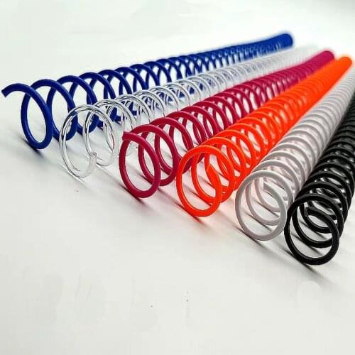 100pcs/Lot A4 46 Hole Loose-Leaf 6/8/12mm Plastic Binding Ring Single Coil Rubber Punch Spring Spiral For Notebook School Offic