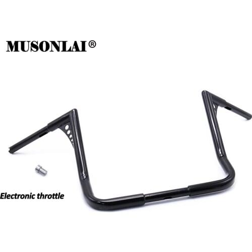 25mm 1'' Motorcycle Ape Hanger Handlebar Electronic Throttle Handle Bar for Harley Touring Dressers Baggers FLHT FLHTC 1982