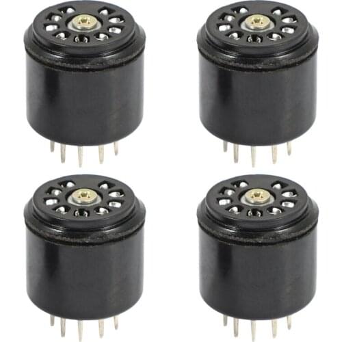 4x 9Pin Bakelite Vacuum Tube Socket Saver base For 12AX7 12AU7 ECC82 ECC83 amps, 4 Pcs