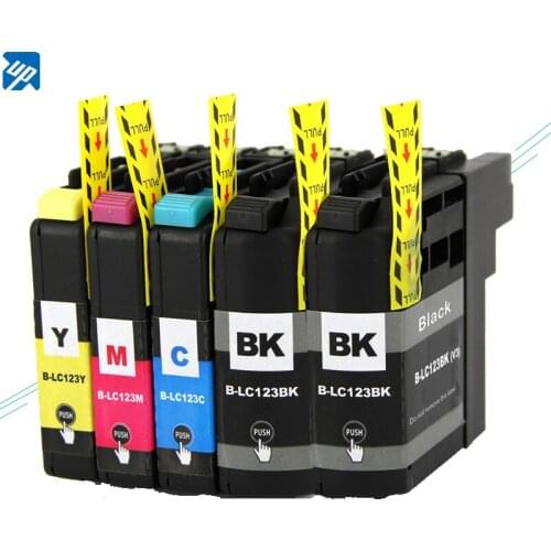 5pcs Compatible ink Cartridge LC121 LC123 LC125 LC127 LC129 for brother J245/J470DW/J650DW/J870DW J4410DW/J4510DW printer