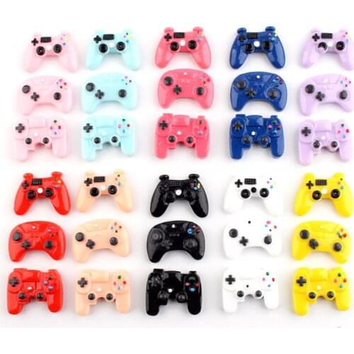 8pcs Mixed Creative Video Game Controller Resin Flatback Charms For Diy Keychain Necklace Pendant Jewelry Accessories Findings