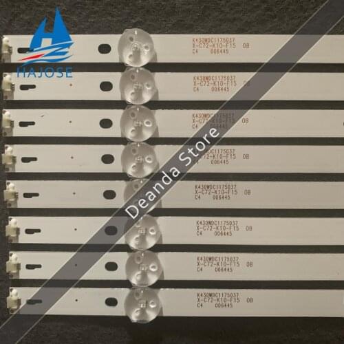 40 PCS TV Lamp Kits LED Backlight Strips For AOC LE43M3570/60 LE43M3579 LED Bars Bands 4708-K43WDC-A1113N11 Rulers K430WDC1 A1