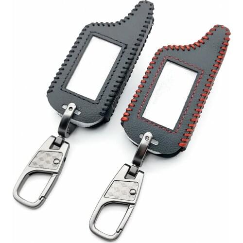 2 Way Car Alarm for Scher-khan Logicar A B LCD Shape Remote Car Alarm Leather Key Case Cover