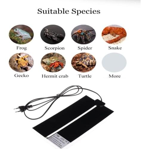 Infrared Heating Film Terrarium Reptiles Heat Mat Climbing Pet Heating Warm Pad Adjustable Temperature Controller Incubator