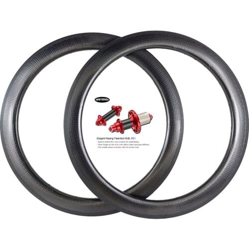 700c 58mm road bike dimpled wheelset clincher dimple surface wheels Powerway R36 R51 carbon hubs 10s 11s steel ceramic bearing