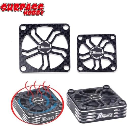 Surpass Hobby Carbon Fiber Fan Cover 30x30mm 40x40mm with Screws for 1/8 1/10 RC Car ESC Motor Heatsink Hobbywing SKYRC Upgrade