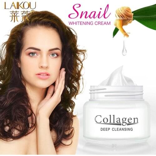 LAIKOU Snail Whitening Face Cream Anti-Acne Lightening Repair Skin Moisturizing Oil Control Day Cream For Face Skin Care Serum