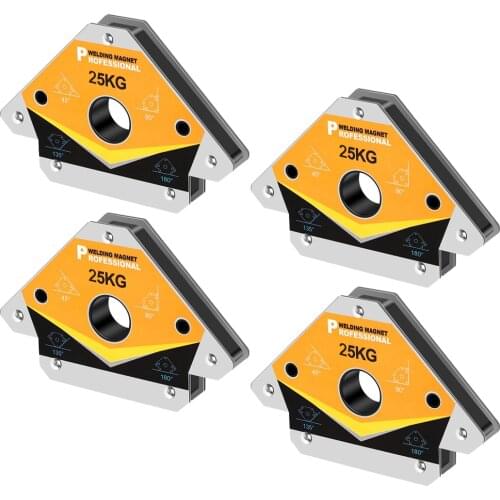 4PCS 25KG Magnetic Welding Holders Angle Soldering Positioner Fixture Ferrite Auxiliary Locator Tools 55LBS